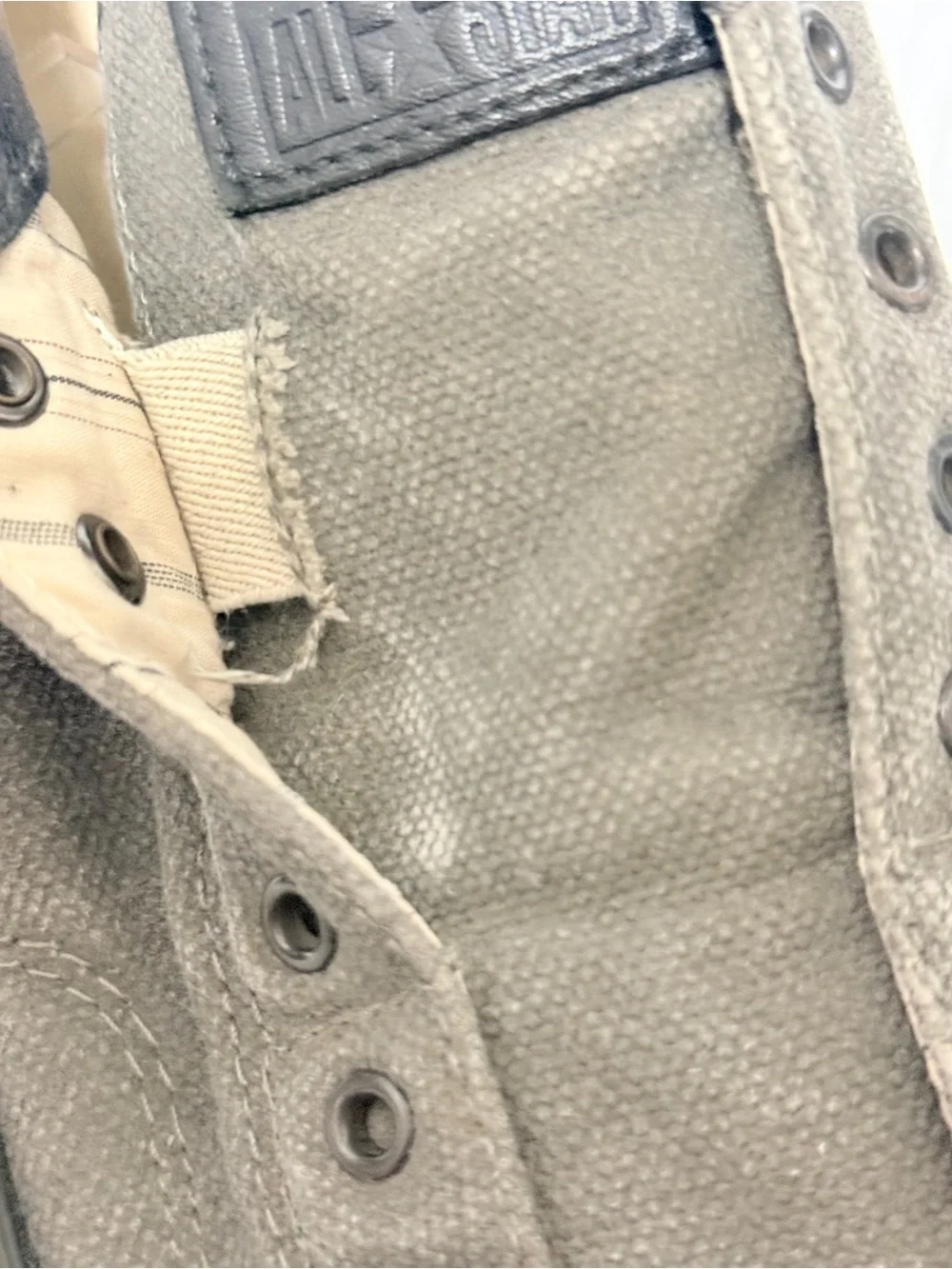 Converse John Varvatos Chuck Taylor Slip On Laceless Gray Vintage Men's Sz 10.5